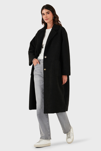 Via Dante Дълго палто с двойно закопчаване и свободна кройка ПАЛТО 68821012