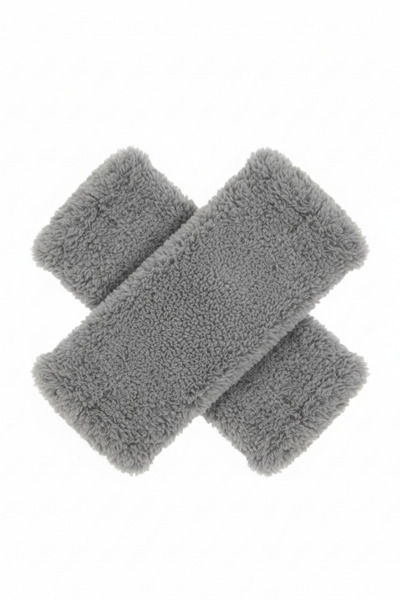 KAŞIKBEY Women's Wristband Winter Cut-Out Finger 1 Pair Thermal Warmer Flexible Women's Plush Fleece Wrist Warmer