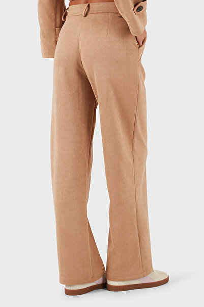 Via Dante χαλαρή εφαρμογή Normal Gel Παντελόνι με φαρδύ πόδι από σουέτ ΠΑΝΤΕΛΟΝΙ 68672644SUEDE