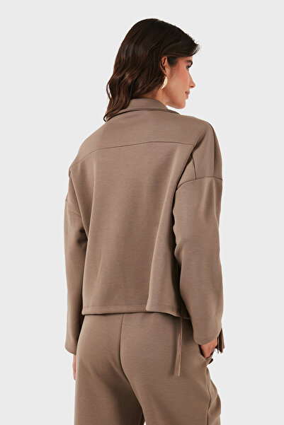 Via Dante Регулярний крій, крузавий комір, куртка з бахромою CEKET 68821795