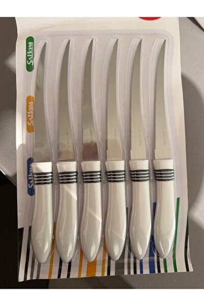 Salkım TIRTIRLI 6'LI BIÇAK MEYVE SEBZE BIÇAĞI SADE DESENLİ