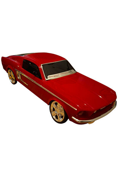 Vision XXI Masina Ford Mustang 1967 Fastback, Cu RadioFM, Boxa 10W,Cablu USB,Bluetooth Wireless, 25 cm, rosie