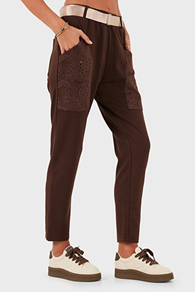 Via Dante Παντελόνι με κανονική εφαρμογή και λεπτομέρεια τσέπης στη μέση PANTOLON 69144030