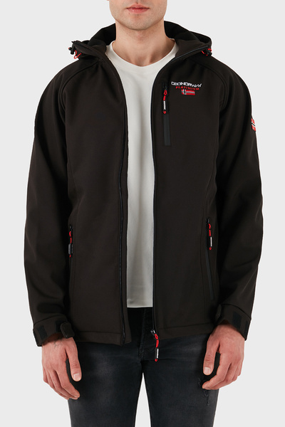 Norway Geographical Regular Fit Logo Mock Neck Hooded Coat Men's Coat Takito