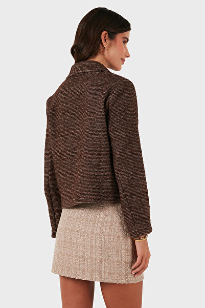 Via Dante Βαμβακερό πουκάμισο με κανονική εφαρμογή με γιακά μπουφάν JACKET 268755199W