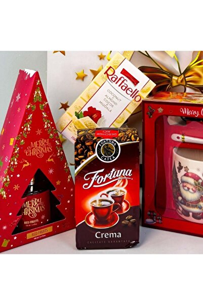 velve Christmas Delight package, room freshener, coffee, chocolate, ceramic mug, plate and teaspoon