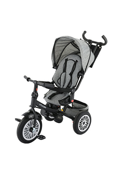 OEM Tricicleta 4 in 1 rotativa cu pozitie de somn Little Bird Grii