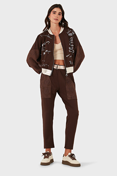 Via Dante Παντελόνι με κανονική εφαρμογή και λεπτομέρεια τσέπης στη μέση PANTOLON 69144030