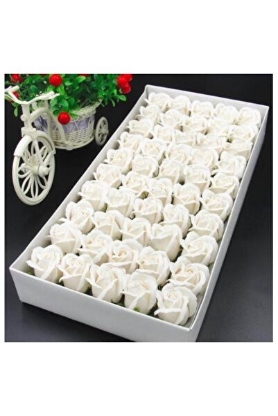 OEM Set of 50 soap roses, white, Promerco®
