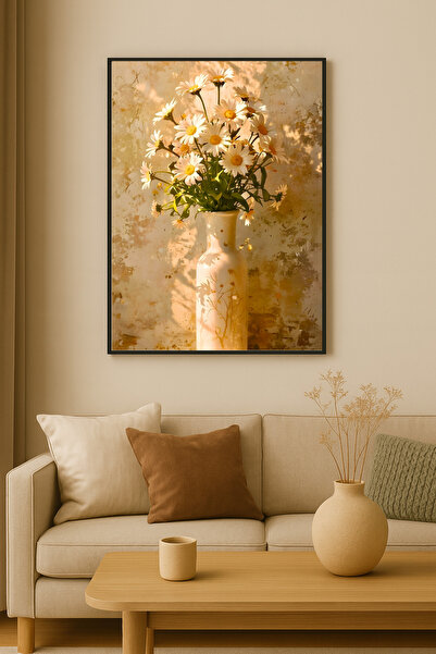 seninürünün Bellezza - Pictură cu o singură floare cu imprimare pe sticlă aut...