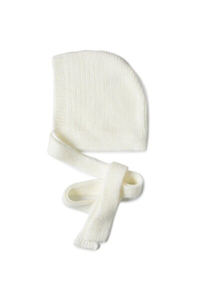 FACETTE Tricotaj moale Balaclava alb