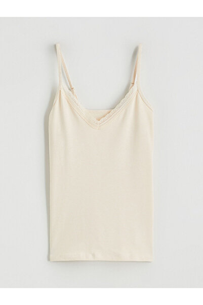 LC Waikiki V-Neck Lace Detailed Strappy Women's Athlete