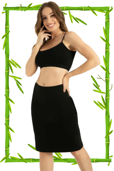 HRN Textile Μίντι φούστα από μπαμπού (Q-En 300)