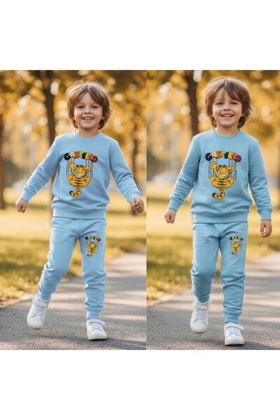 KOKOŞ BEBEK Carfield Boys' Tracksuit Set - Age 2/8 - 31558
