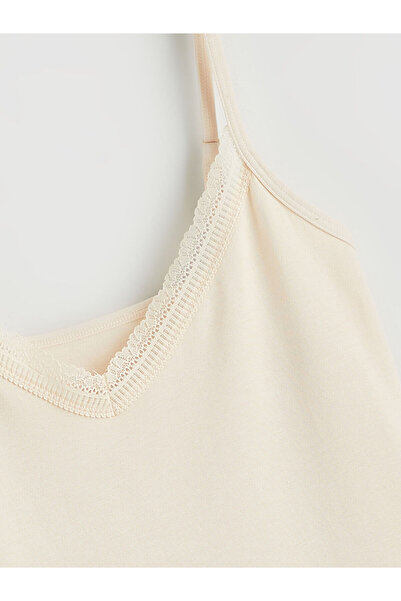 LC Waikiki V-Neck Lace Detailed Strappy Women's Athlete