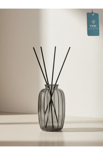 YNSK Luxury | 3-Piece Minimalist Decor Glass Vase - Smoked