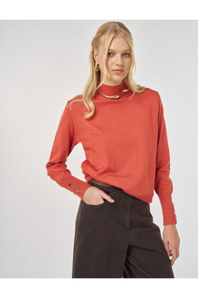 Kayra Basic Viscose Knitwear Sweater Tile