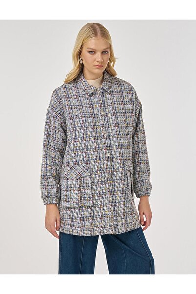 Kayra Torba Cepli Tweed Jacket Indigo