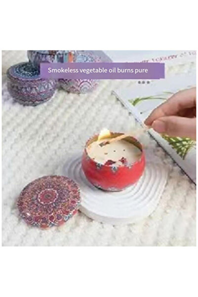 EHOME 6pcs Rose Scented Candles, Aromatherapy Candles For Home, Ong Burn Scented Candles With Lid