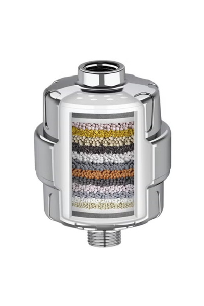 EHOME فلتر دش، فلتر رأسي من 20 مرحلة للمياه العسرة مع خرطوشتين