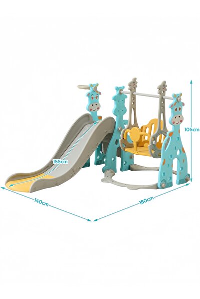 Venpara 3-in-1 Slide, Swing & Basketball Gift Set for Toddlers, Indoor & Outdoor Playground