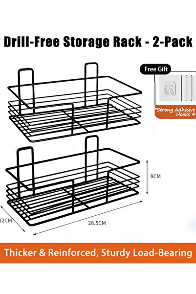 X SPRING Bathroom Wall-Mounted Stainless Steel Drainage Rack - Multi-Functional Rustproof Wall Storage