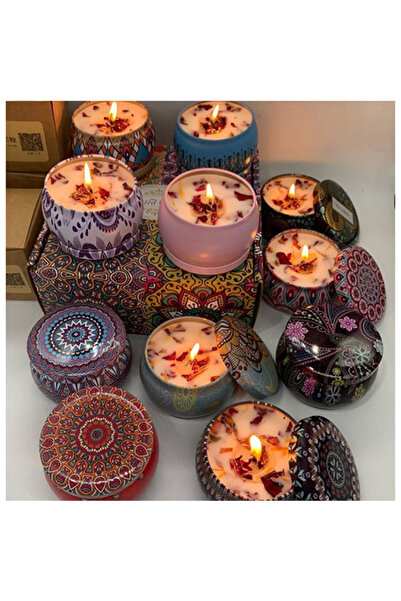 EHOME 6pcs Rose Scented Candles, Aromatherapy Candles For Home, Ong Burn Scented Candles With Lid