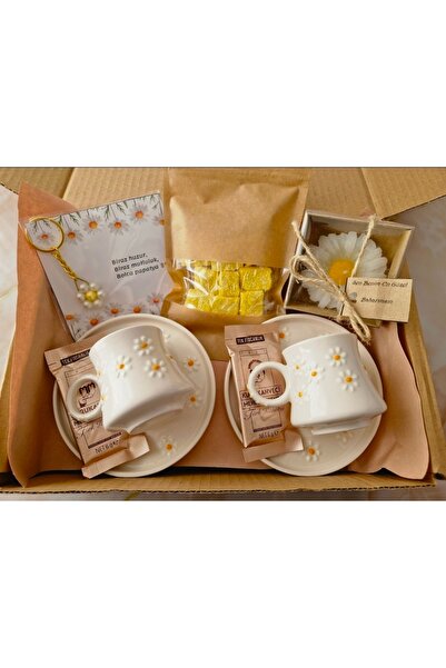 shaymia natural Papatyalı Konseptli Kahve Hediye Seti 2'li-Bahar ve Huzur-Yen...