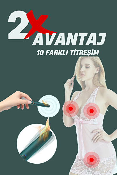 TOYZNTOYZ 10 Mod USB Sarjlı En Güçlü Vibratör Fırça Tasarımlı