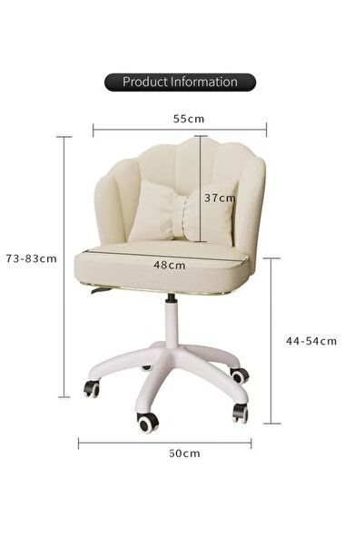 Generic Study chair Cute petal desk chair High-density rebound sponge Soft and comfortable Adjustable height