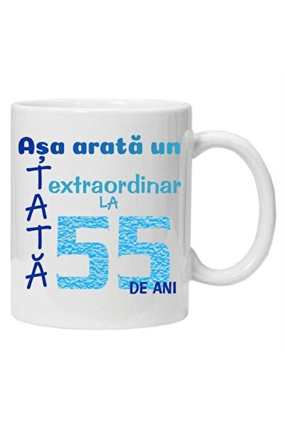 CRD PRINT Cană ceramică albă personalizată „Așa arată un tată extraordinar......