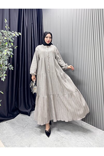 MİSS M.A.T FASHİON Alaçati Gofre Oversized Comfortable Dress