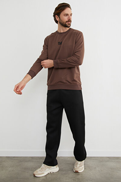 Fulla Moda Φούτερ με ανάγλυφο εμπριμέ Crew Neck