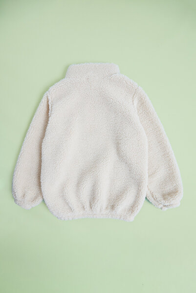 Fulla Moda Unisex Children's Plush Sweatshirt with Half Zipper Pocket