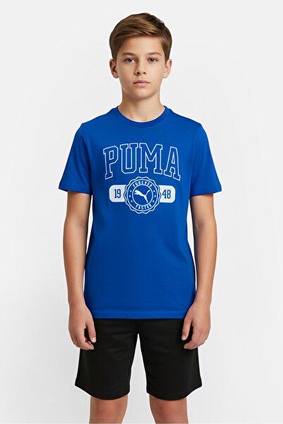 Puma Kids Boy 3Pcs Brand Logo T-Shirt And Bottom Shorts, Multicolor