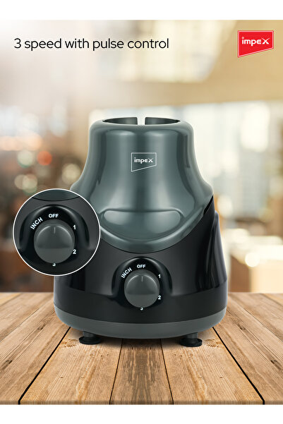 İMPEX BL319C 2in1 Mixer Grinder 550W Hybrid Motor SS Jars 1.4L/0.4L 3Spd Pulse Overload ABS