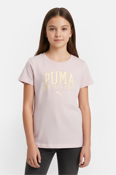 Puma Kids Girl Sportswear Fit Short Sleeve Outdoor T-Shirt, Pink