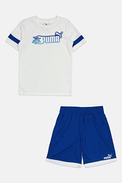 Puma Kids Boy 2 Pieces Short Sleeve T-Shirt And Shorts Set, Multicolor