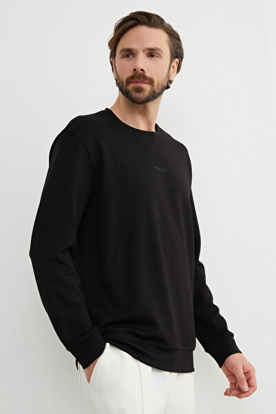 Fulla Moda Basic Crew Neck Modal Fabric Sweatshirt