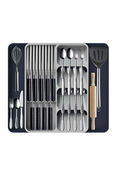 fulina Drawer Knife Block Silverware Drawer Organizer Kitchen Utensil Organizer Large Capacity Flatware