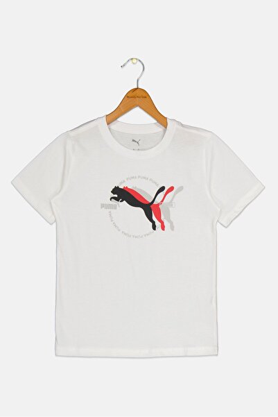 Puma Kids Boy Sportswear Fit Short Sleeve Training T-Shirt, White