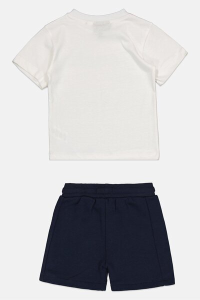 BENCH Kids Boy 4 Pieces Short Sleeve Brand Logo Tops And Bottom Set, Multicolor