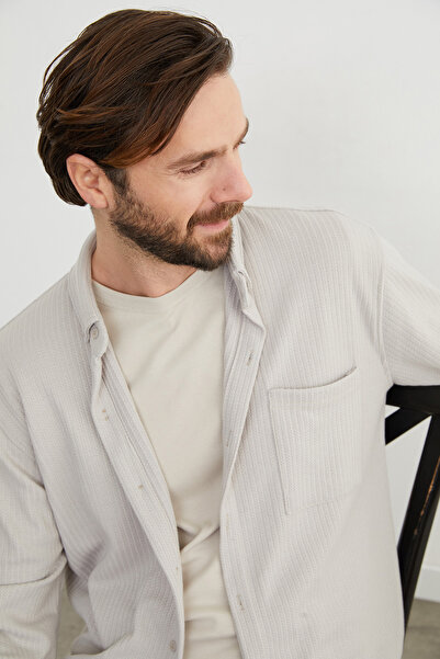 Fulla Moda Jacquard Single Pocket Shirt