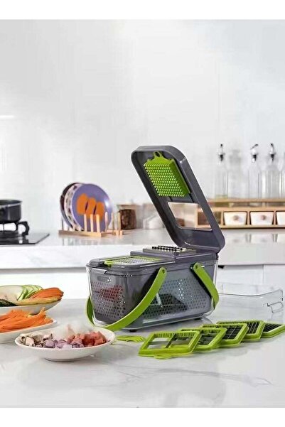 Generic مفرمة طعام وخضراوات متعددة الوظائف 22 في 1 مع مبشرة حاوية