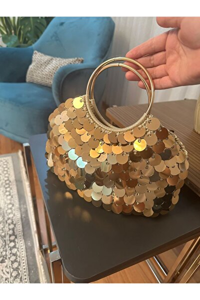 VENUSTAR El Orgüsü Stylish Sequin Straw Bag