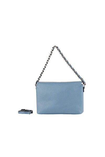Bueno Shoes Blue Light Leather Women's Shoulder Bag 01Wba7946