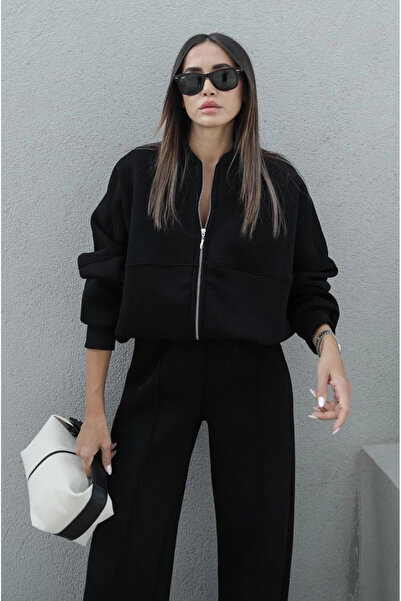 My Blog Dark Black Tracksuit Set - 8001