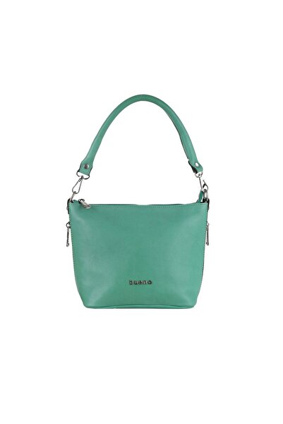 Bueno Shoes Green Dark Leather Women's Shoulder Bag 01Wba7952