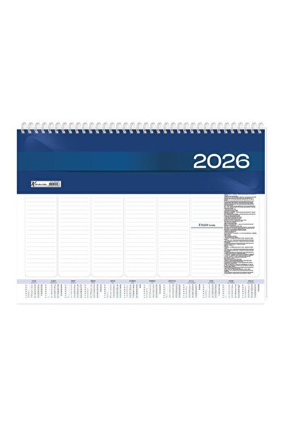 GENC DIJITAL BASKI 2026-Aj-70 28*40 Weekly Spiral Desk Mat