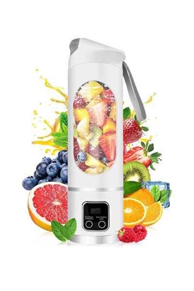 Generic Leon Home Portable USB Rechargeable Personal Blender & Juicer (450ml, 12 Blades, 3 Speeds)